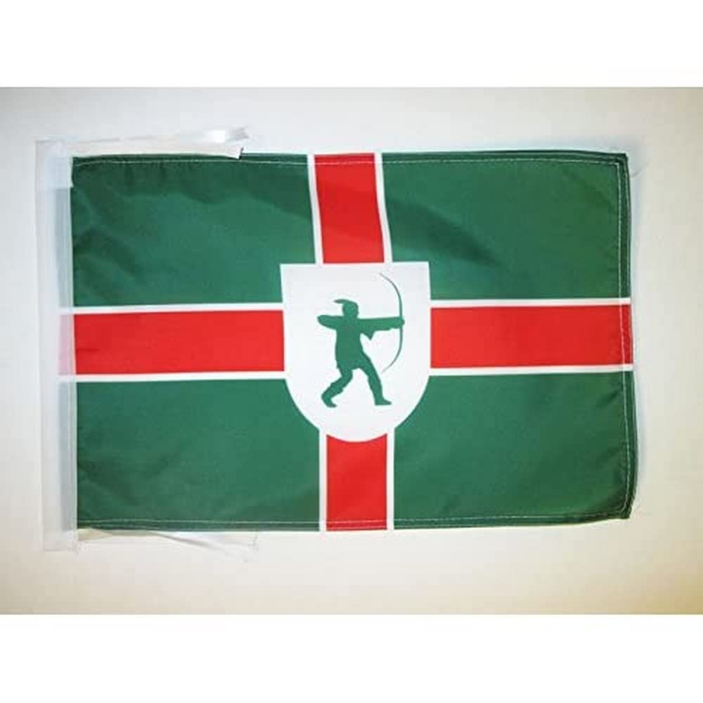 AZ FLAG - Nottinghamshire New county Flag - 18'' x 12'' - 100% Polyester County of Notts. - England Small Banner with Two Cords - Fade Resistant - Vivid Colors - 18x12 in - 45x30 Cm
