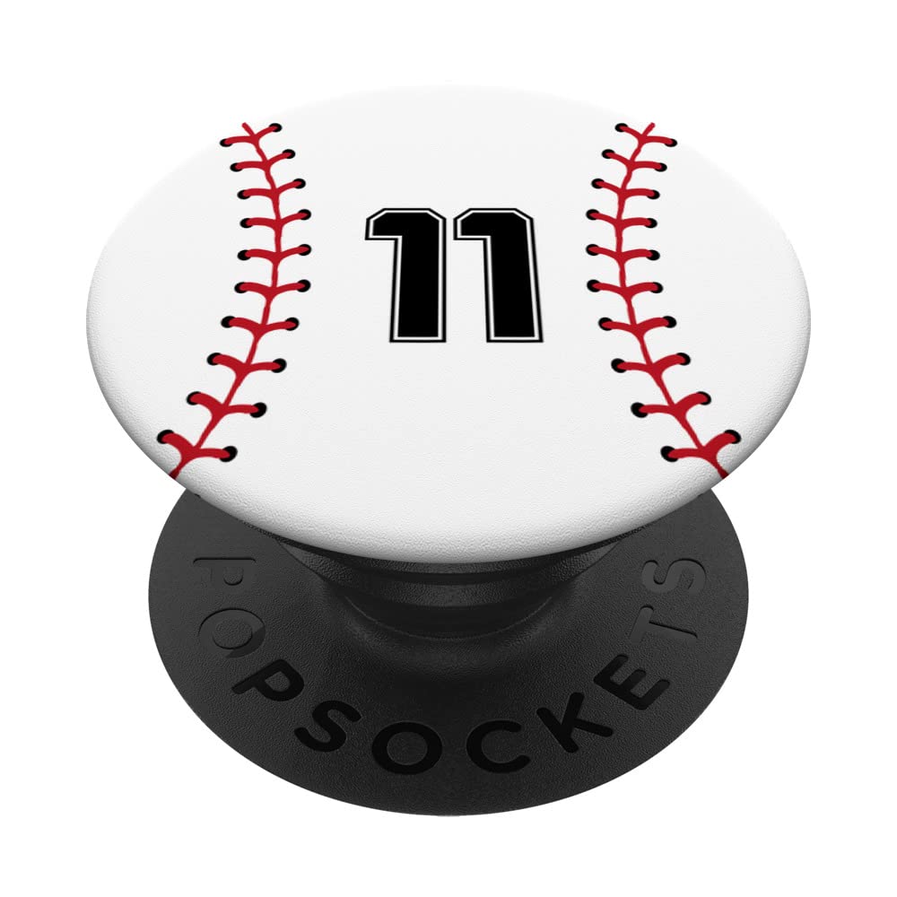 Number #11 Baseball Player Number 11 PopSockets Swappable PopGrip