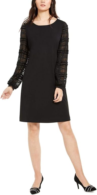 black shift cocktail dress
