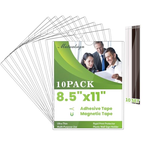 Mutualsign 10 Pcs Wall Sign Holder 8.5