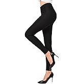 Ginasy Dress Pants for Women Business Casual Stretch Pull On Work Office Dressy Leggings Skinny Trousers with Pockets