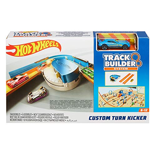 image for Hot Wheels Track Builder Custom Curve Kicker Playset, Brown/a