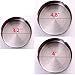 Yamde 3 Pcs Ashtray, Stainless Steel Modern Tabletop Ashtray , Cigarette Ashtray for Indoor or Outdoor Use, Ash Holder for Smokers, Desktop Smoking Ash Tray for Home office Decoration