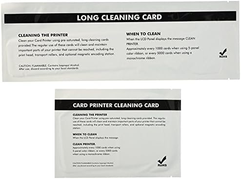 Meditech Cleaning Kits for Zebra P110i, P110m and P120i - 4 pcs Engine Cleaning card and 4 pcs T Type Cleaning Card