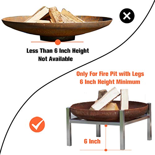 WELLUCK 36 Inch Fire Pit Mat for Deck Fireproof Firepit Pad Deck Protector, Heat Resistant