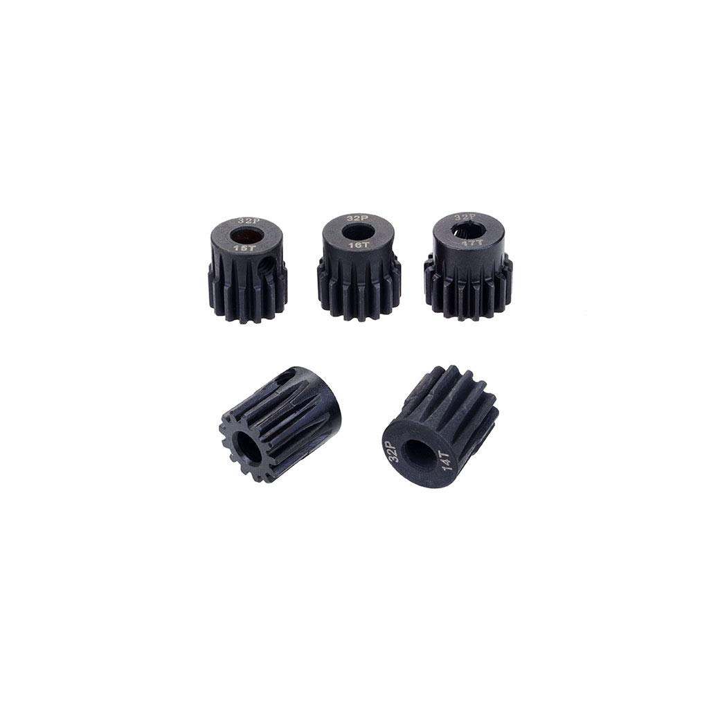 Fasizi 5PCS 32DP 5mm 13T 14T 15T 16T 17T Motor Gear Combo Set for 1/8 RC Car Brushed Brushless Motor