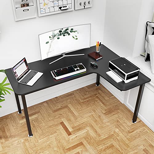 DESIGNA 60 Inch L Shaped Gaming Desk, Corner Computer Desk, Home Office