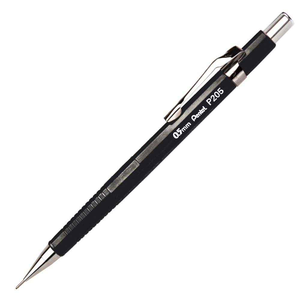 Pentel P205-A Mechanical Pencil Sharp 4 mm Lead, 0.5 mm, HB, Black- Buy ...