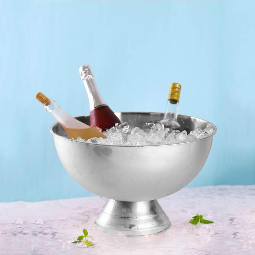 Amazon｜氷 シャンパンクーラー, シャンパン ワイン アイスペール, ステンレス製 ワインクーラー アイスペール, ポータブル 絶縁され