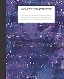 Composition Notebook: Vintage Mermaid Letters Faux Ombre Glitter Glam College Ruled Notebook Lined School Journal