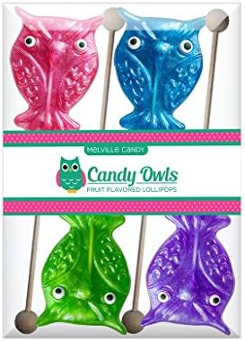Glitter Owl Candy Large Lollipops Boxed Gift Set