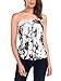 DJT Women's Tube Tops Summer Strapless Sexy Casual Bandeau Sleeveless Tank Shirts Medium Tie Dye_Light Grey
