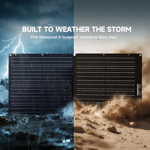 ALLPOWERS SOLAX SE100 100W Solar Panel Solar Charger for S2000 PRO R600 R1500 LITE R2500 R4000 Solar Generator, Foldable Solar Panel with Adjustable Kickstand for Outdoor Camping Indoor RV