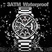 NIBOSI Men's Watches Luxury Sports Military Tachymeter Chronograph Waterproof Quartz Wristwatches Black Color