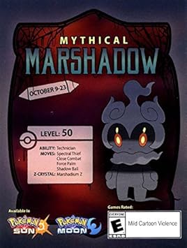 Amazon Com Gamestop Marshadow Code Pokemon Sun Moon Toys Games