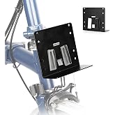 KoiLykke Aluminum for Bicycle Front Bag Adapter for Brompton Carrier Block, for Bike Luggage Mounting Bracket with Bolts, Black