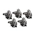 Movo WS-G10m Universal Furry Outdoor Microphone Windscreen Muff for All Lavalier Microphones Including Movo, Shure, Rode, Sony, Audio-Technica and More (5 PACK) - Dark Gray