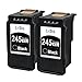 LxTek PG-245 (2 Black) Replacement for Canon 245XL PG-245XL PG245XL PG-243 PG243 Ink Cartridge High Yield for Canon Pixma MG2520 IP2820 MG2920 MG2420 MX492 MG2522 MG2922 MG3020 IP2820 MX490 Printer