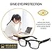 Сomputer Blue Light Blocking Glasses for Women/Men. Anti-Glare, Clear, No-Tint Lenses with Cool Black Frame - Reading, Gaming, Working glasses