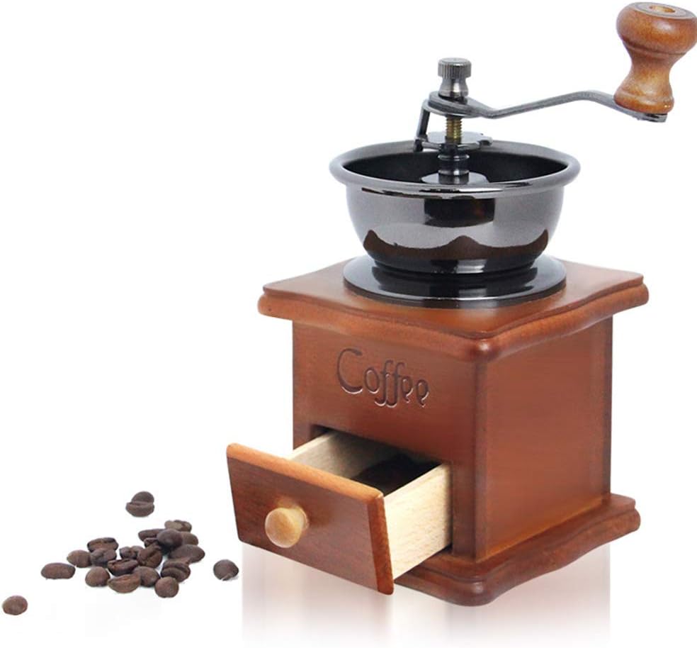Manual Coffee Grinder Retro Wood Hand Coffee Grinder Coffee
