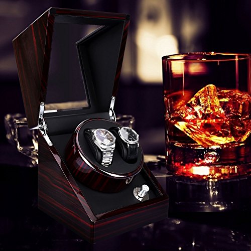 Zeiger Double Watch Winder for Large Watch Box Case Quiet Automatic Japanese Mabuchi Motor Piano Paint