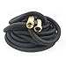 Podura Expandable Garden Hose with Solid Brass Connector 9-pattern Nozzle for Watering Plants,Showering Pets,Cleaning Patio (Black-50Ft)