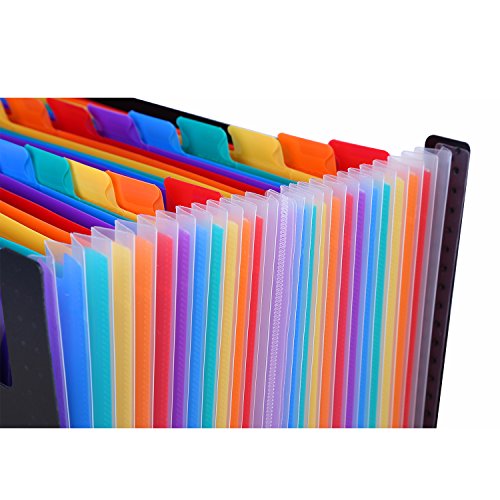Large Capacity 24 Pockets Expanding File Folder with Index Tabs by Uni