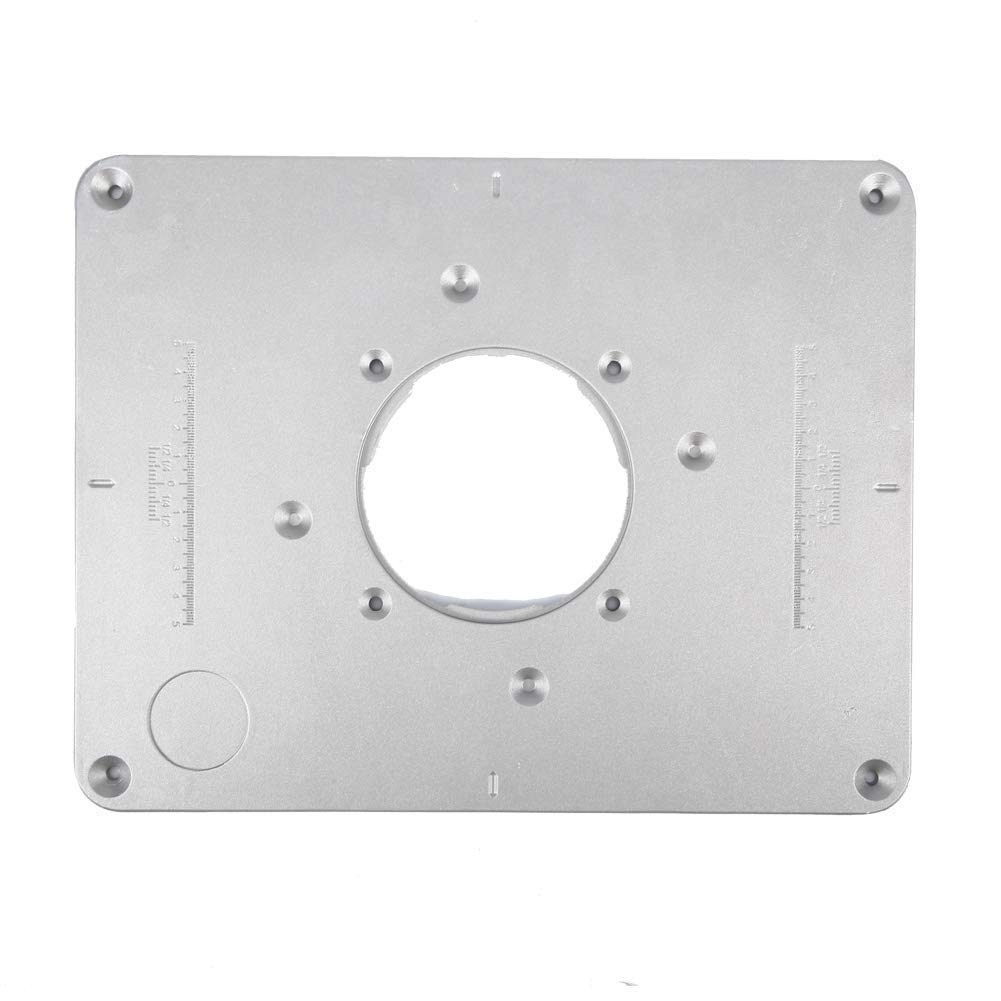 Fdit DIY Router Table Insert Plate and Insert Woodworking for Woodworking Benches 300mm x 235mm x 9.5mm