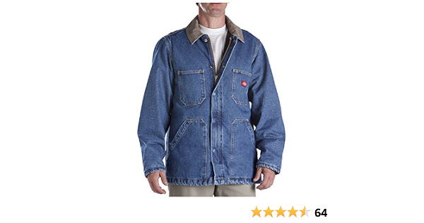 Dickies Men's Denim Zip Chore Coat 