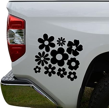 Amazon Hiweike Groovy 花びら ビニールデカール ノートパソコン 車 トラック バンパー ウィンドウ ステッカー ステッカー デカール 車 バイク