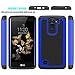 LG K8 Case, LG Escape 3 Case, LG Phoenix 2 Case, NOKEA [Shock Absorption] Hybrid Armor Defender Protective Case Cover for LG Escape 3 / LG Phoenix 2 / LG K8 (Blue)