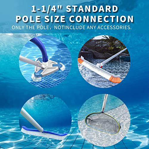 Buyplus Pool Pole Telescopic 16ft, Aluminum Swimming Pool Pole for