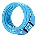 Etronic Security Multi-Purpose Self Coiling Cable Lock, 4-Feet x 5/16-Inch - Blue