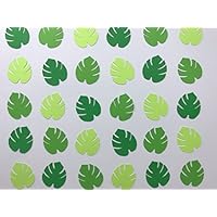 Green Leaf Confetti - Jungle Leaf Confetti - Hawaiian Leaf Confetti - Jungle Birthday Party - Aloha Birthday Party - Dinosaur Birthday Party - 300 pieces