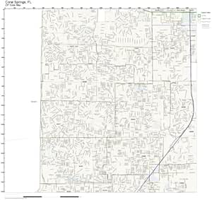 ZIP Code Wall Map of Coral Springs, FL ZIP Code Map Laminated : Amazon.ca: Office Products