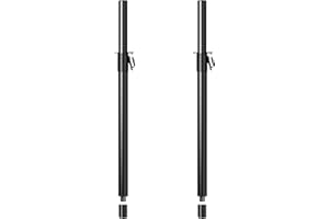 2 in 1 Speaker Pole for Subwoofer with Height Adjustment Speaker Stand from 34 to 49 Inch Fits 35mm and M20 Thread Mount Exte
