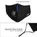 ZWZCYZ Anti Pollution Mask Dust Mouth Mask N95 Washable Respirator with Adjustable Straps Allergy / Asthma / Travel / Cycling / Men / Women / China(Mask + 2 Filters) (Medium(women's), Black)