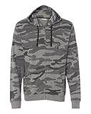 Burnside Mens Camo Full-Zip Hooded SweatShirt B8615