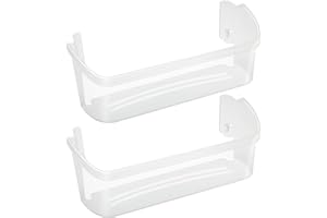 WUDEY [UPGRADED] 2 Pack 242126602 Refrigerator Door Bin Shelf Replacement For Frigidaire Electrolux Refrigerator Bottom Side Shelf Rack Parts PS12364199 AP6278233 FFSS2625TS0 FFSS2615TS0 LFSS2612TF0