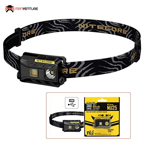 Nitecore NU25 Hoofdlamp - 360 Lumen USB Oplaadbare Hardloop Lamp - Lichtgewicht Waterdichte Hoofdlamp Met Rood Licht - Image 8