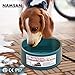 NAMSAN Heated Water Bowl for Outdoor Cats, 2.2L Heated Dog Bowl, Provides Drinkable Water in Winter, Heated Pet Drinker for Chickens Rabbits Birds Bath, Livestock Thermal Watering Trough
