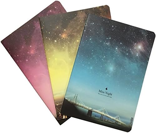 Summerose Scenery Ruled Paper Notebooks Writing Pads Journal Composition Book Personal Travel Diary Gifts for Students Children School Kids 68 Pages, 7 x 10 Inches (Pack of 3)