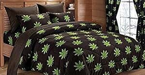 Amazon.com: 5PC SET POT MARIJUANA LEAF WEED COMFORTER ...
