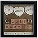 Tasse Verre 8x8 Black Display Shadow Box (2-Pack) Frame w/Linen Background and 16 Stick Pins - Ready to Hang Shadowbox Picture Frame - Box Display Baby Memorabilia Wedding