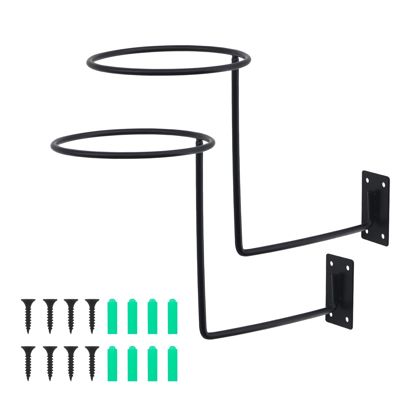 Yuhtech Motorcycle Helmet Rack, 2 Pcs Helmet Display Rack Bicycle Helmet Storage Wall Mount Holder Stand, Helmet Display Hook Stand Helmet Holder for Motorcycle Helmets Baseball Helmets Basketball