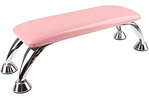 TGIRL Large size Arm Rest for Nails Cushion Microfiber Leather Hand Rest for Nails Tech Non-Slip Legs, Nail Rest Stand Nail Hand Rest, Nail Files & Buffers in Nail Salon（Pink）