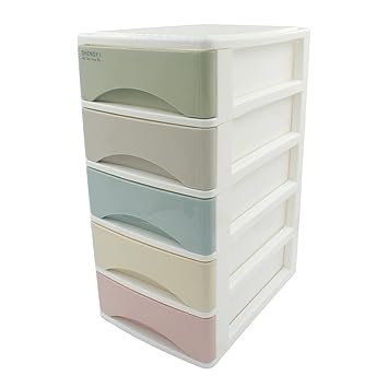 Ackmond Plastic Desktop Storage With 5 Drawers For Cosmetics