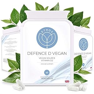 Defence D Vegan 4000IU | Premium Bioavailable Vitamin D2 | Vegan Source of Vitamin D | Immune Support | 60 Vegan…