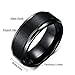 8MM Black High Polish/Matte Finish Men's Tungsten Ring Wedding Band 7-12 (11)