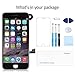 for iPhone 7 Screen Replacement Black(4.7''),i7 3D Touch LCD Display Touch Digitizer with Camera Screen Full Assembly with Repair Tool Kit and Screen Protector